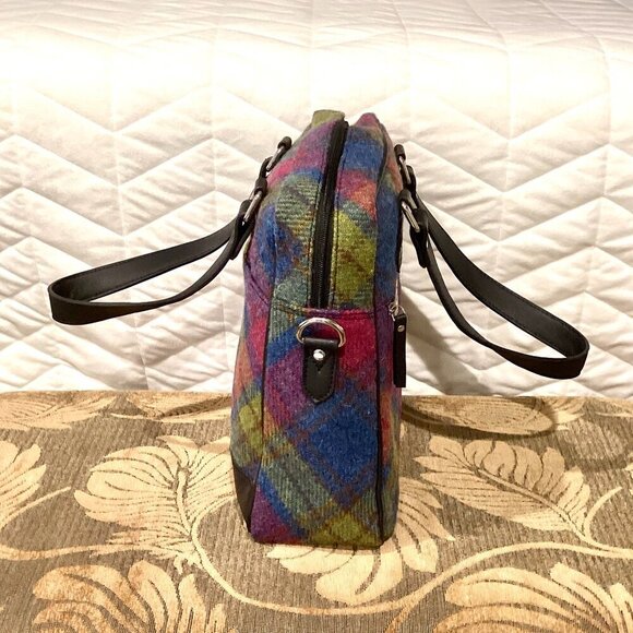 New Genuine Harris Tweed® Rockall Shoulder Bag Satchel Made in Scotland - Picture 3 of 4